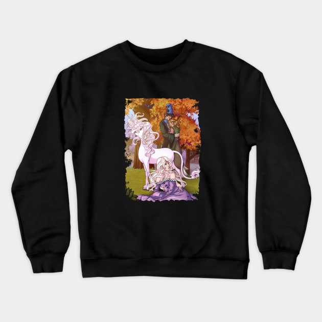 The Last Unicorn Crewneck Sweatshirt by twotigermoon